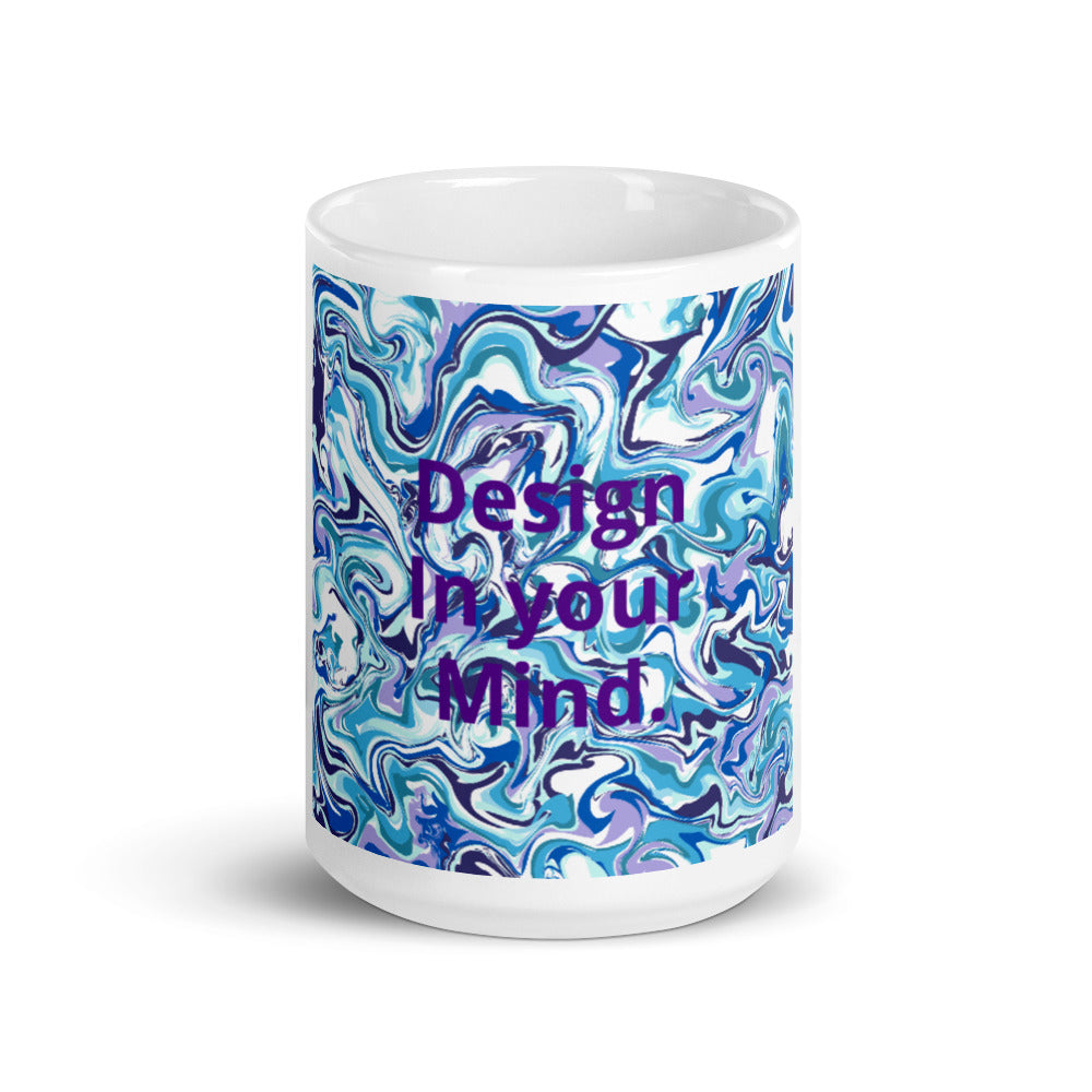 White glossy mug