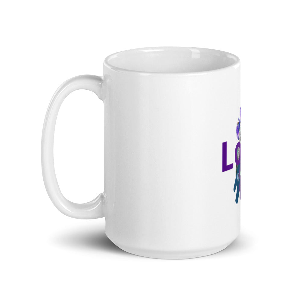 White glossy mug