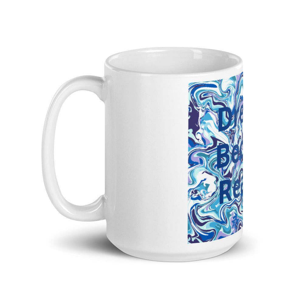 White glossy mug