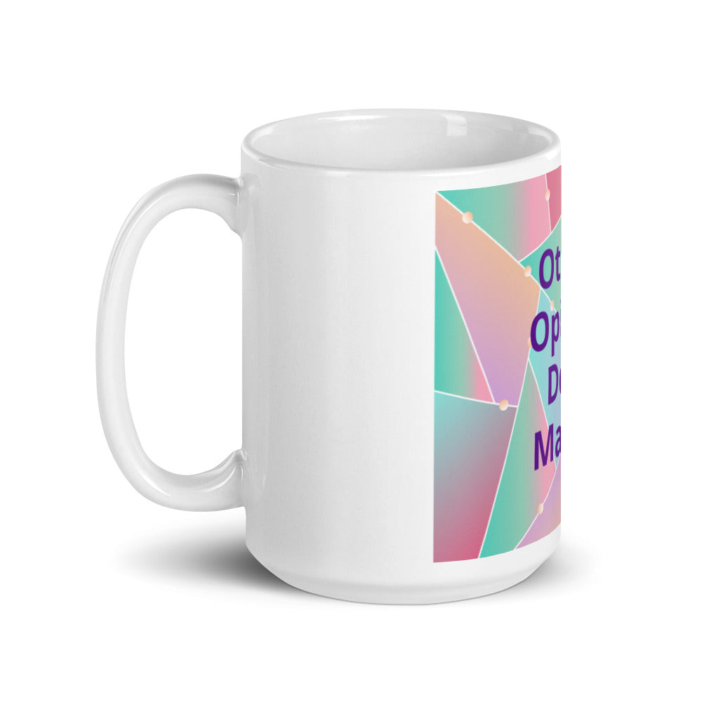 White glossy mug