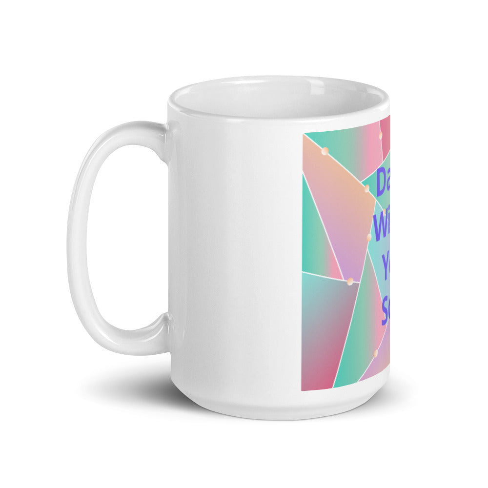 White glossy mug