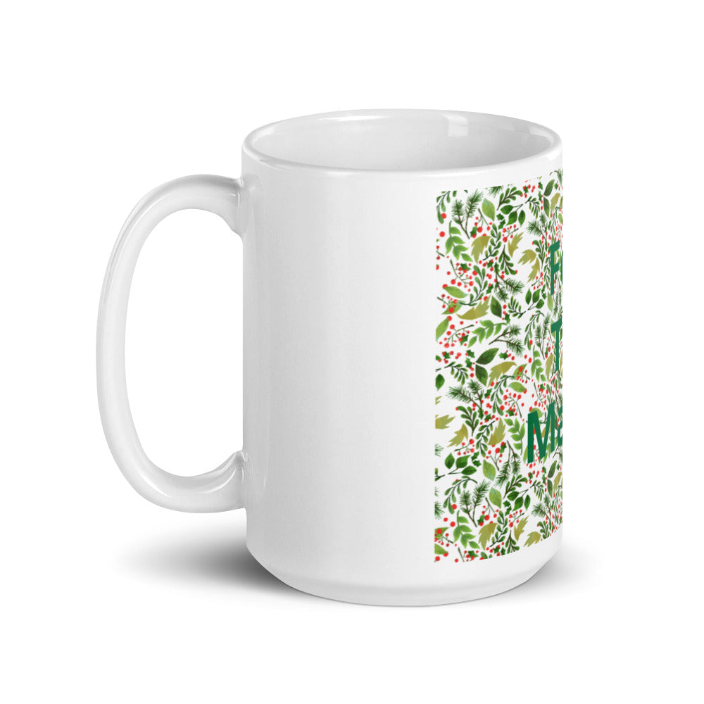 White glossy mug
