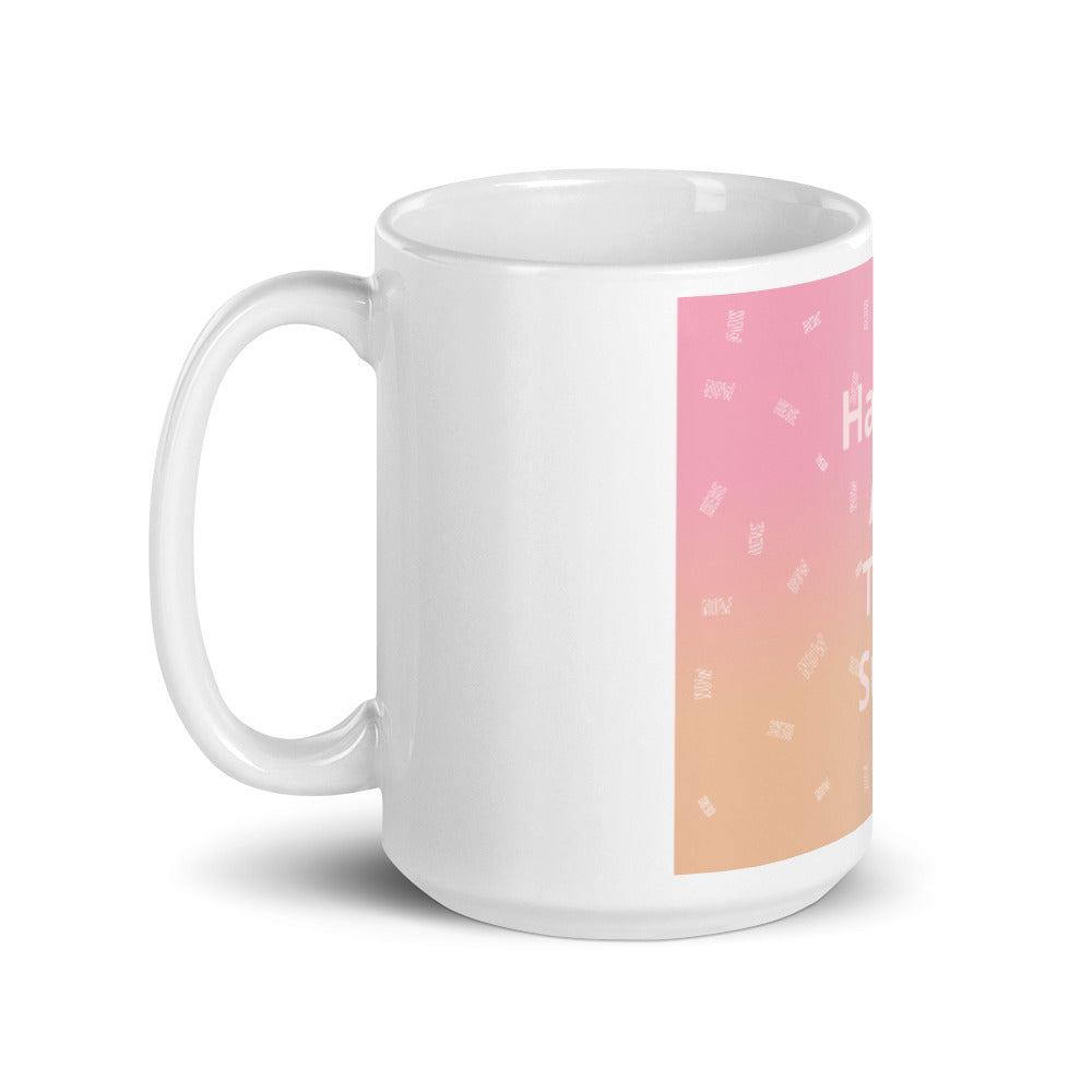 White glossy mug