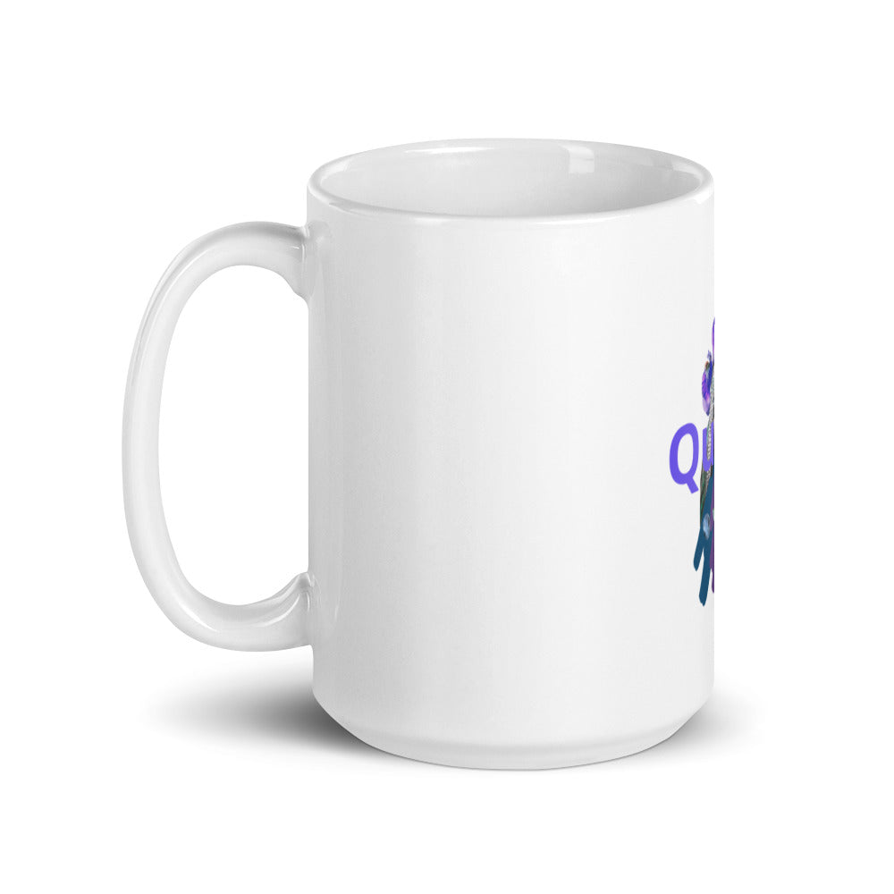 White glossy mug