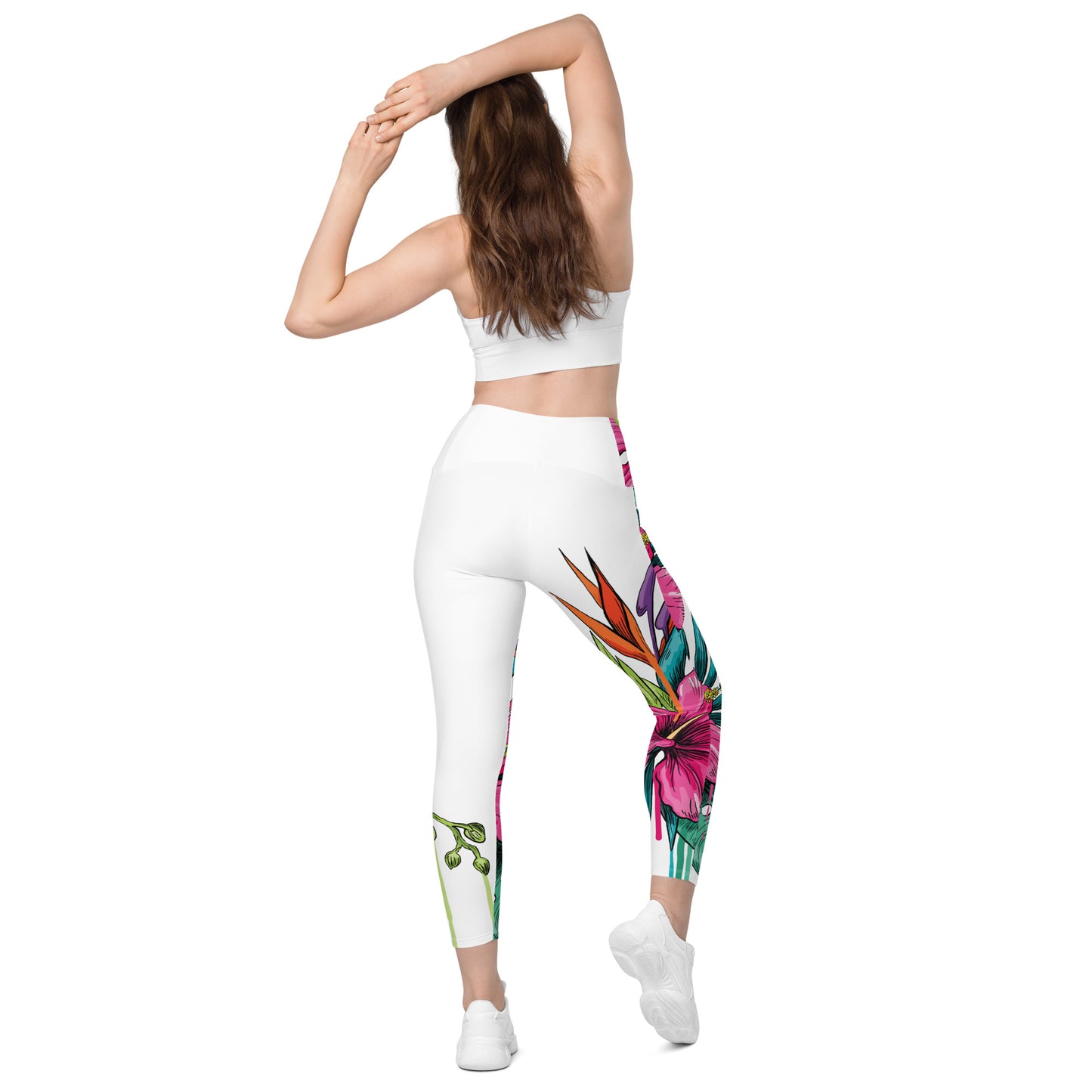 Crossover leggings with pockets