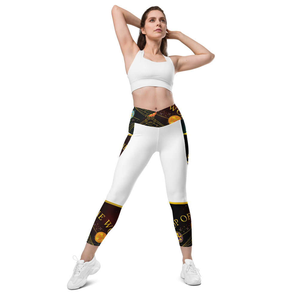 Crossover leggings with pockets