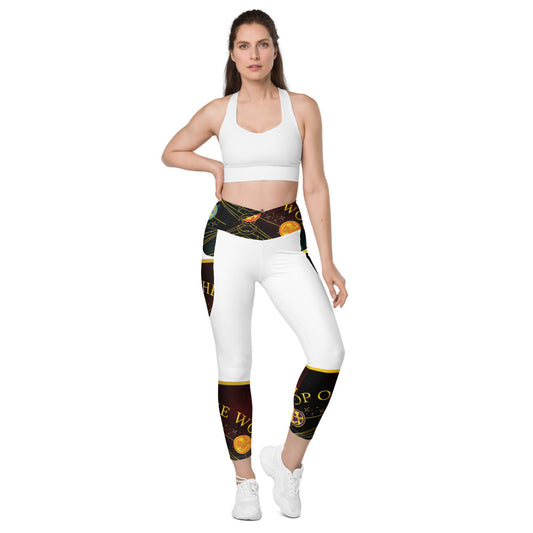 Crossover leggings with pockets