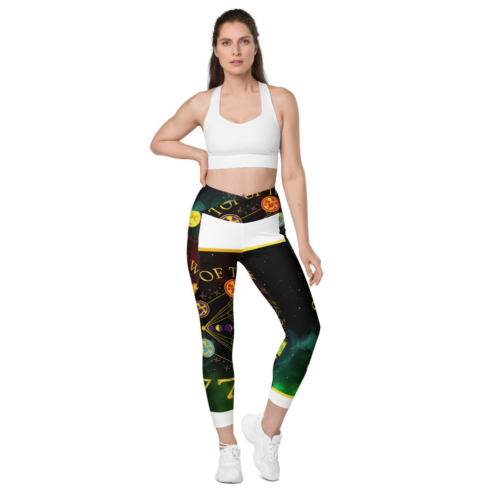 Crossover leggings with pockets