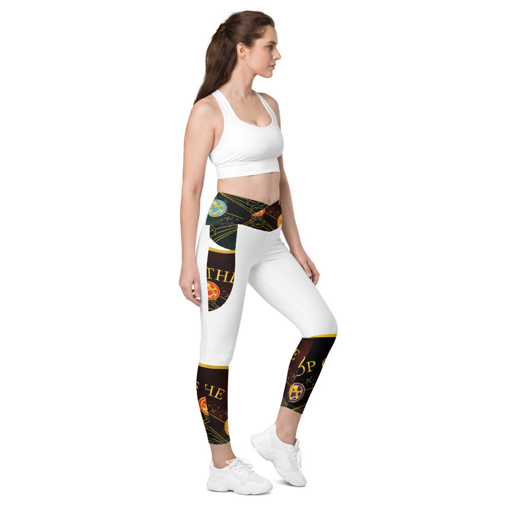 Crossover leggings with pockets