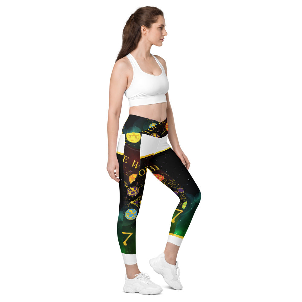 Crossover leggings with pockets