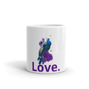 White glossy mug