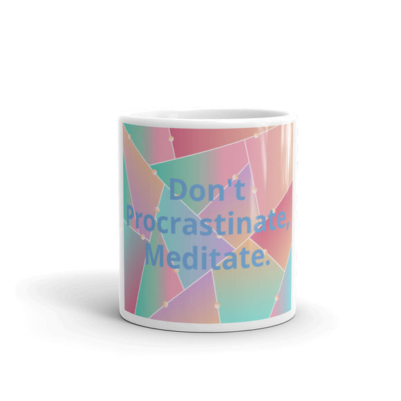 White glossy mug