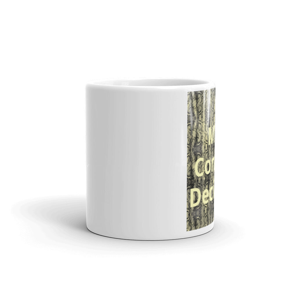 White glossy mug