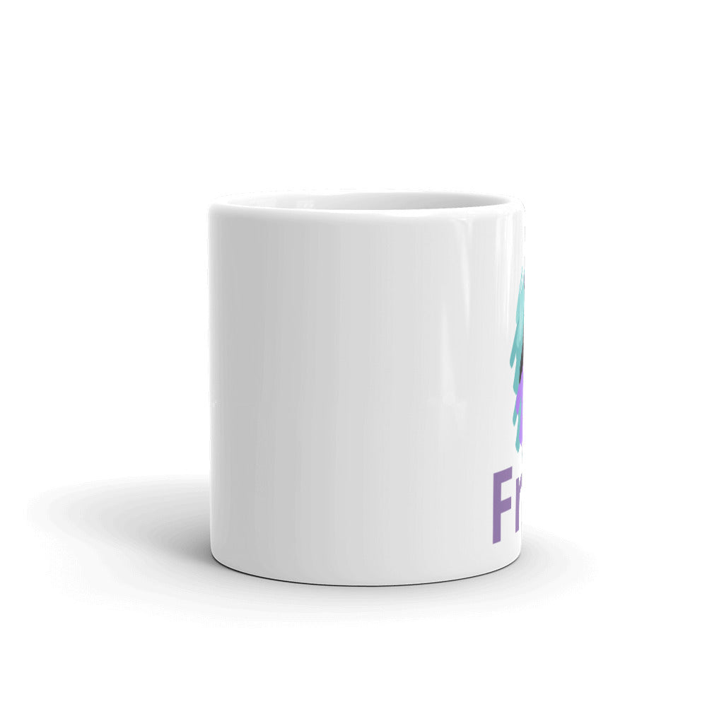 White glossy mug