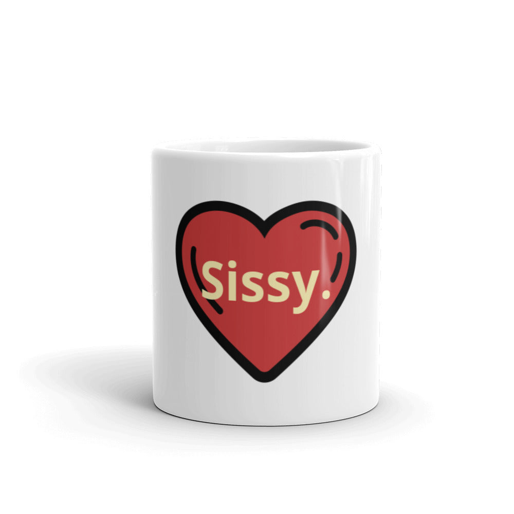White glossy mug