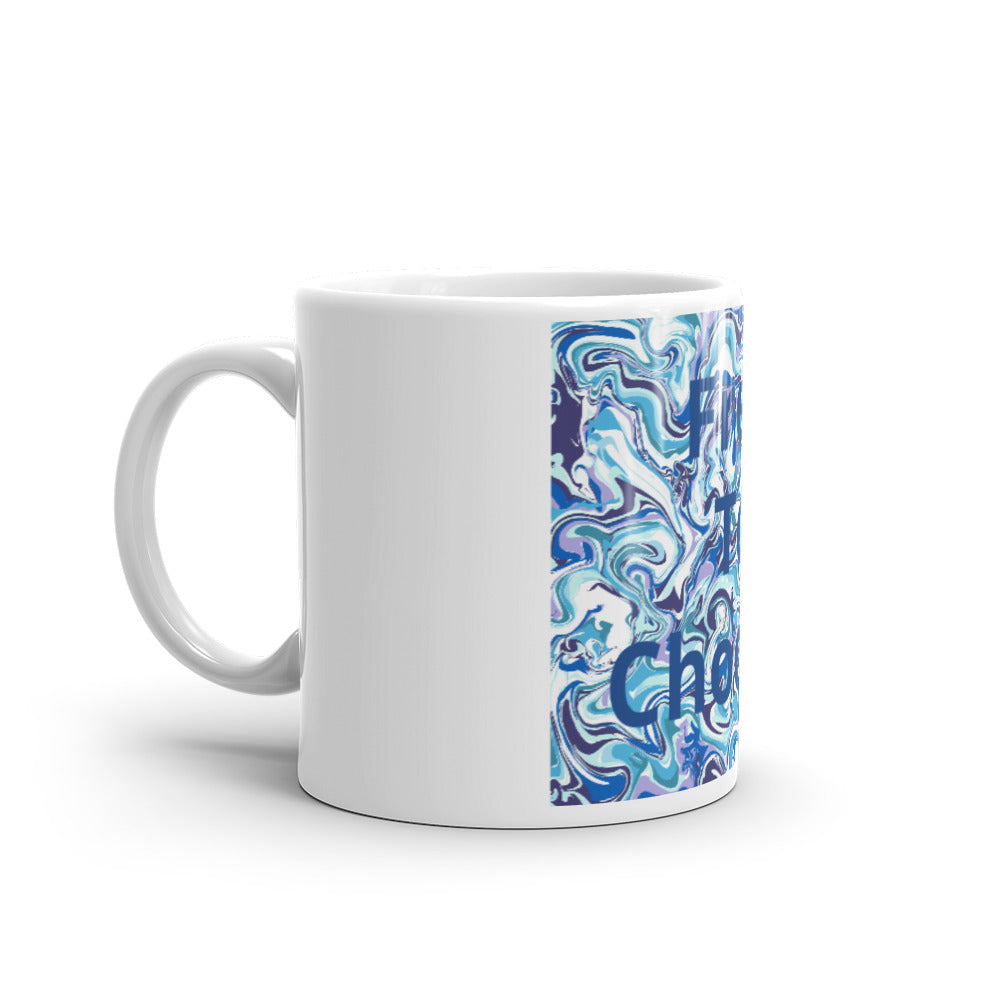 White glossy mug
