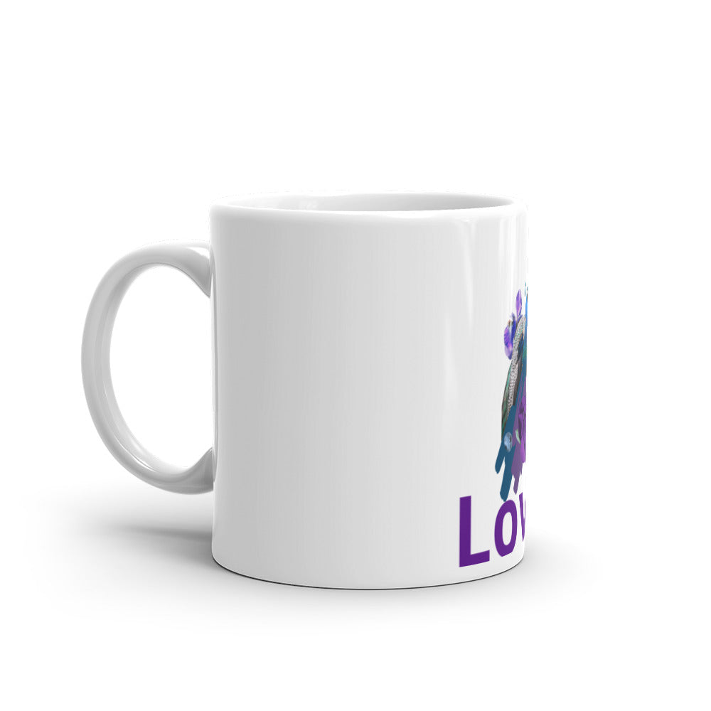White glossy mug