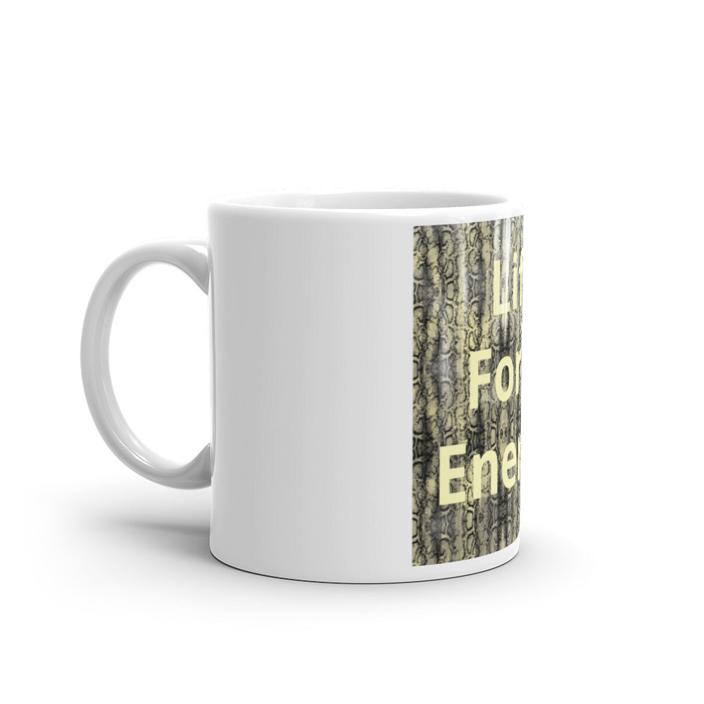 White glossy mug