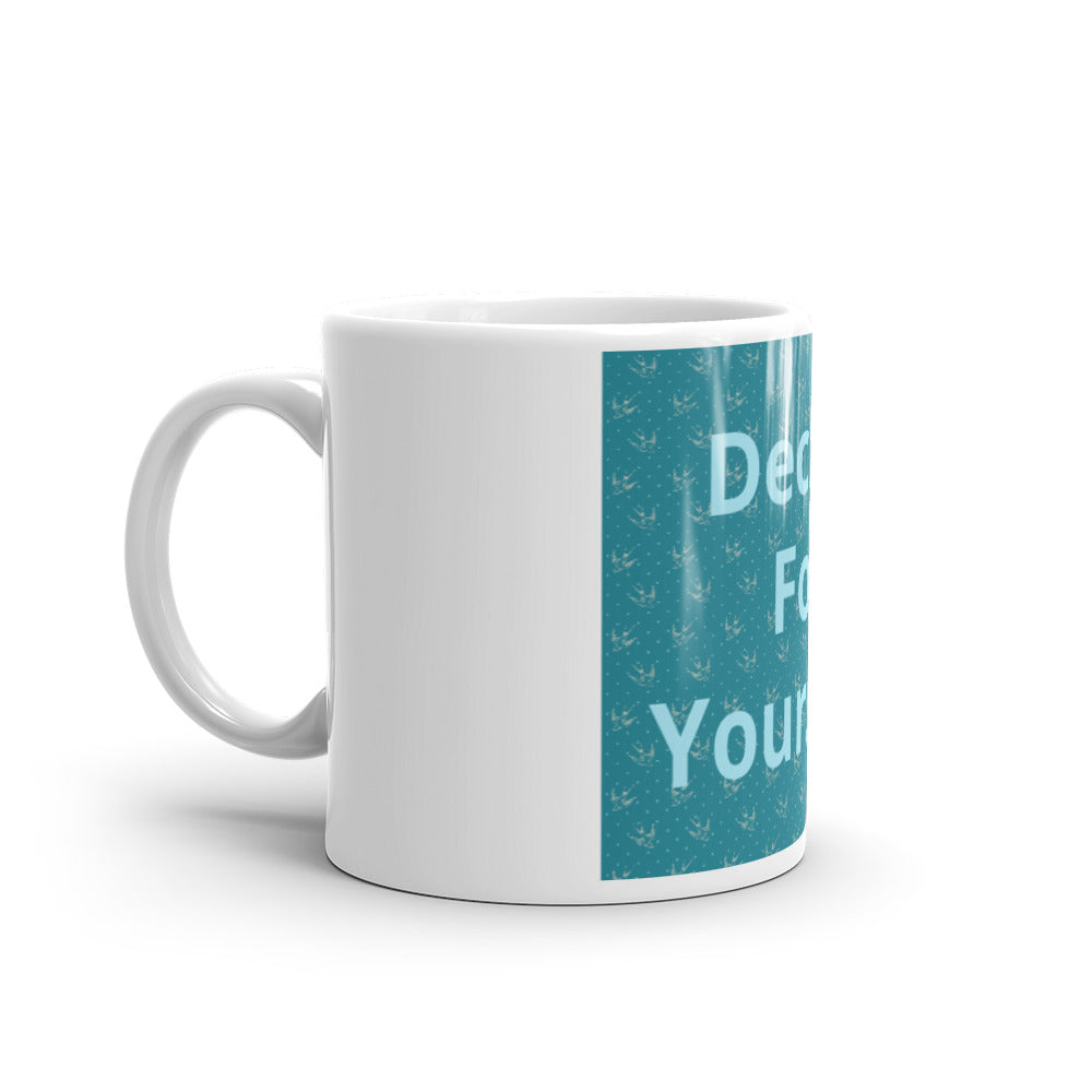 White glossy mug