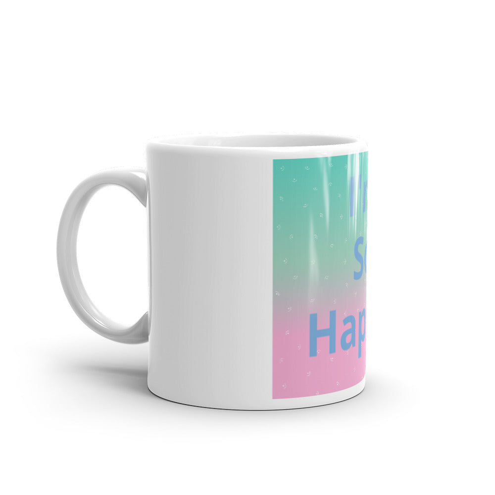 White glossy mug