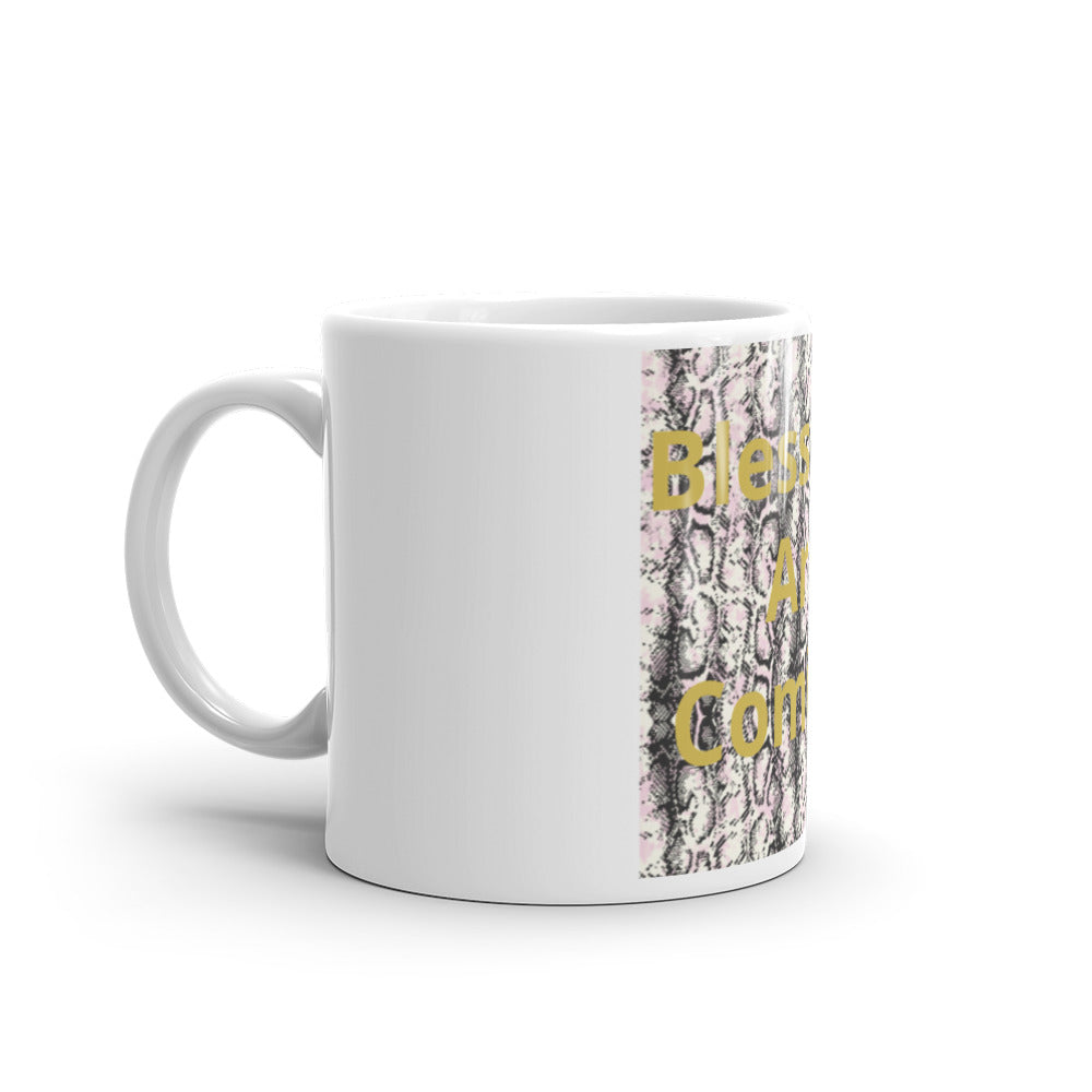 White glossy mug