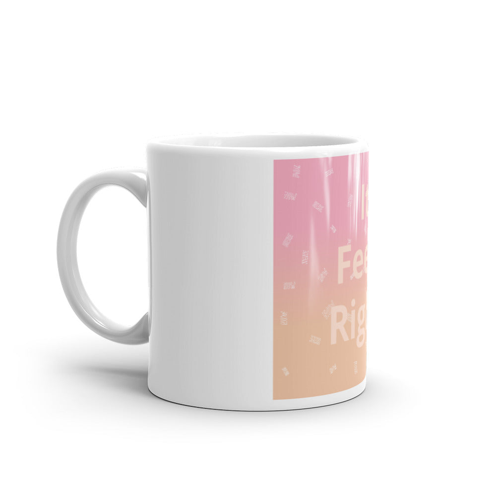White glossy mug