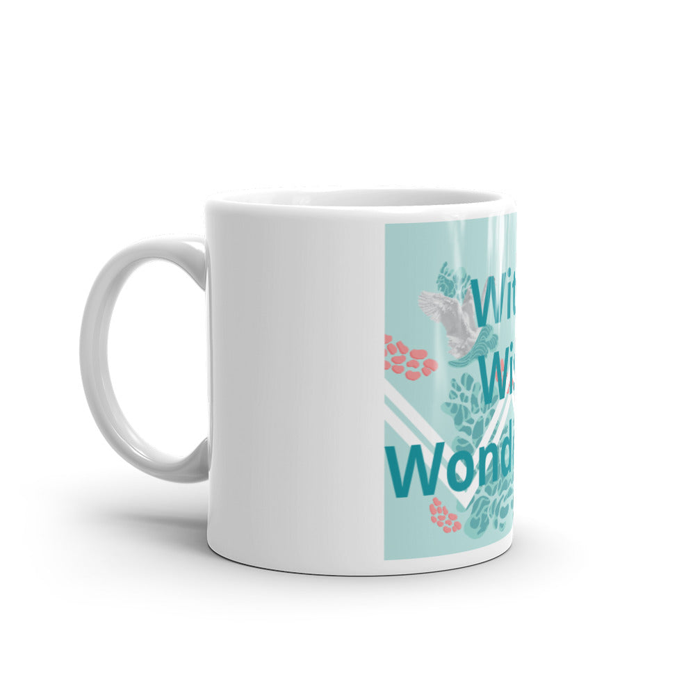 White glossy mug