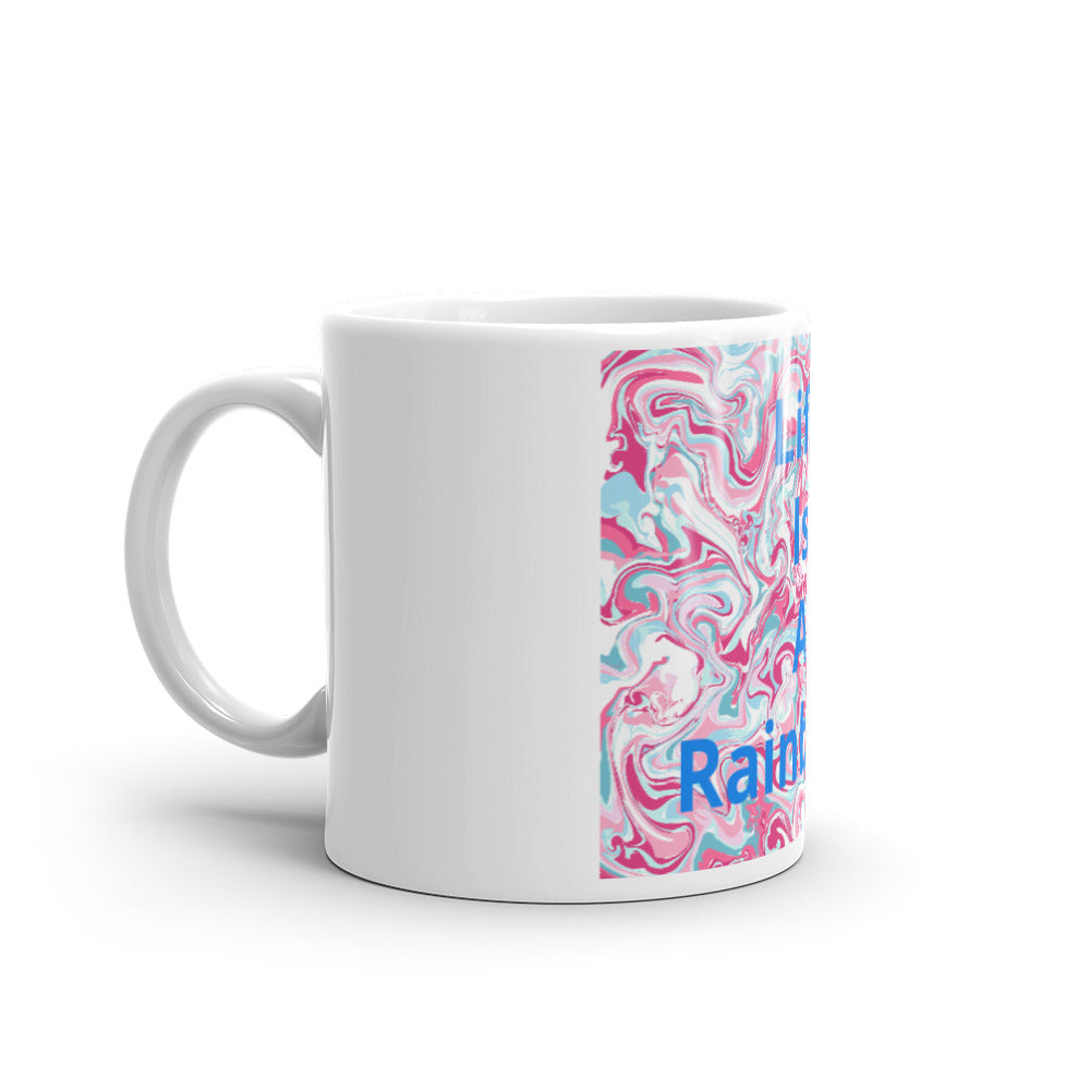 White glossy mug