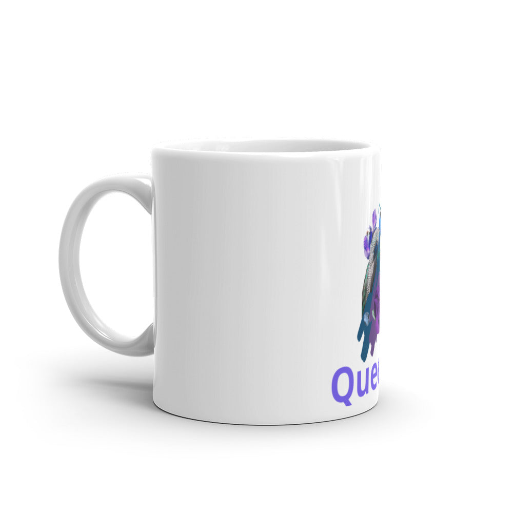White glossy mug