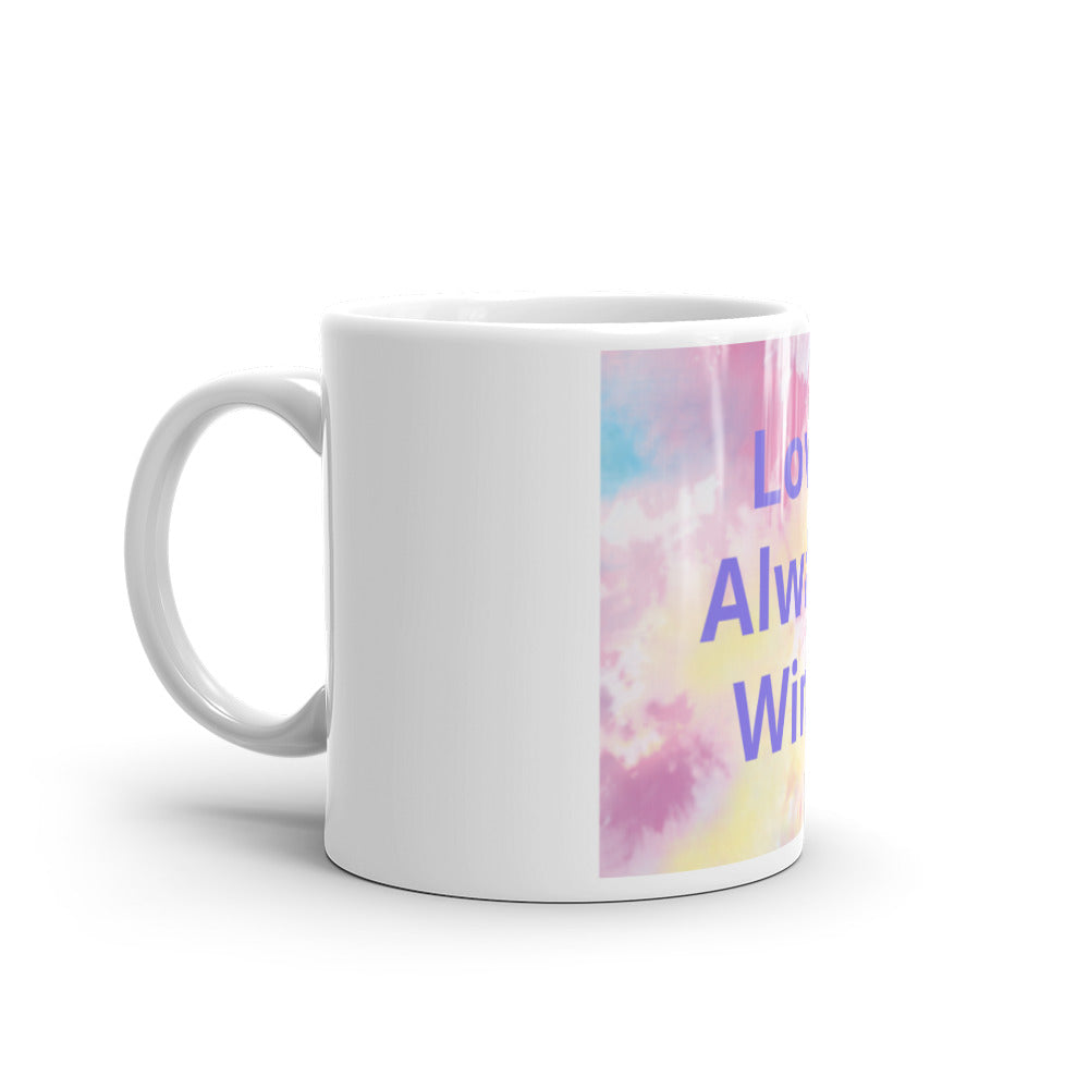 White glossy mug