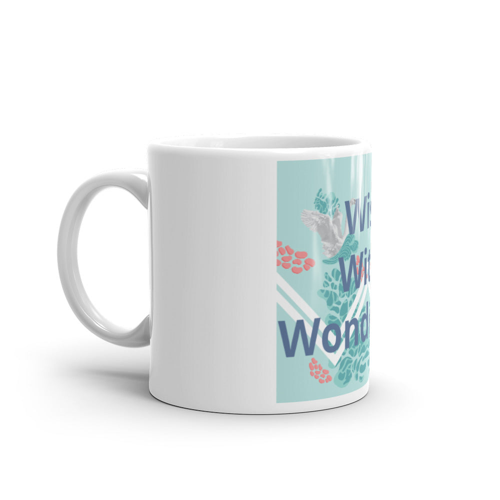 White glossy mug