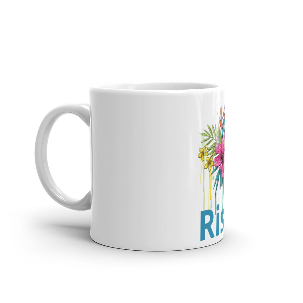 White glossy mug