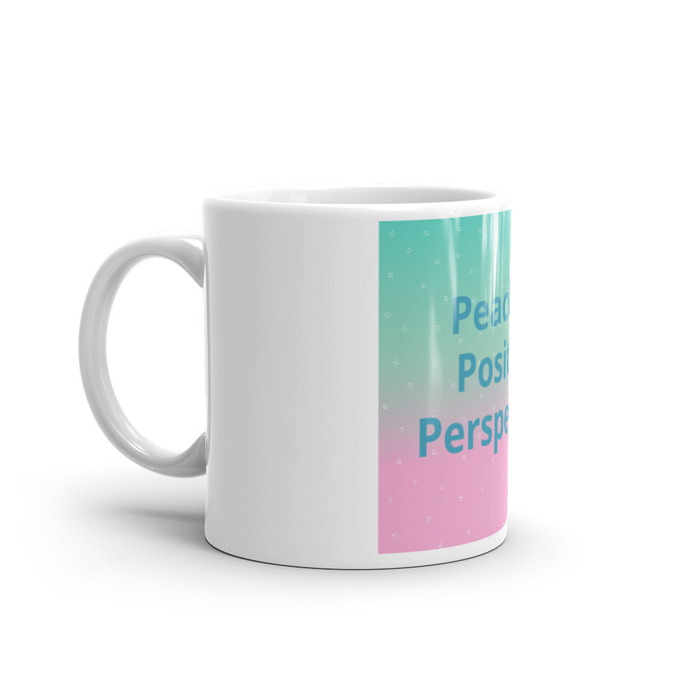 White glossy mug