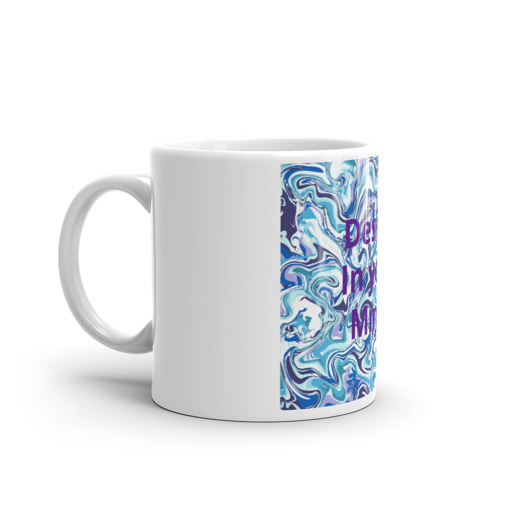 White glossy mug