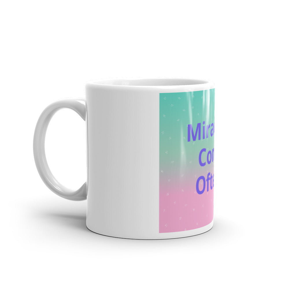 White glossy mug