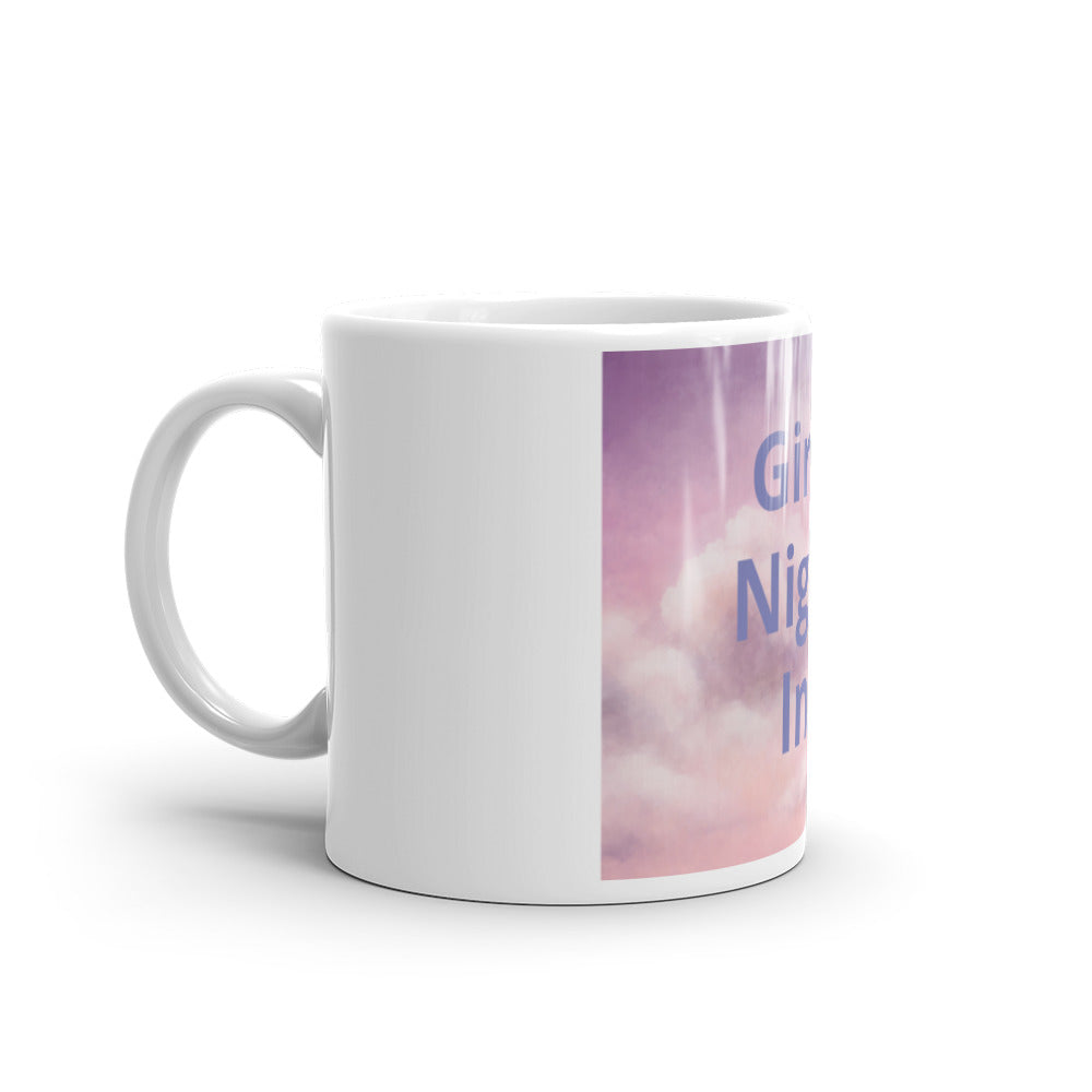White glossy mug