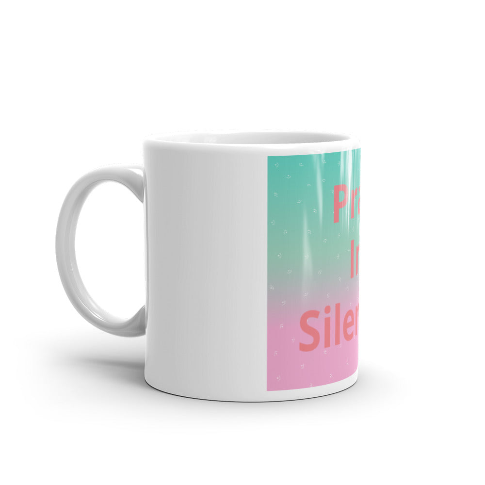 White glossy mug