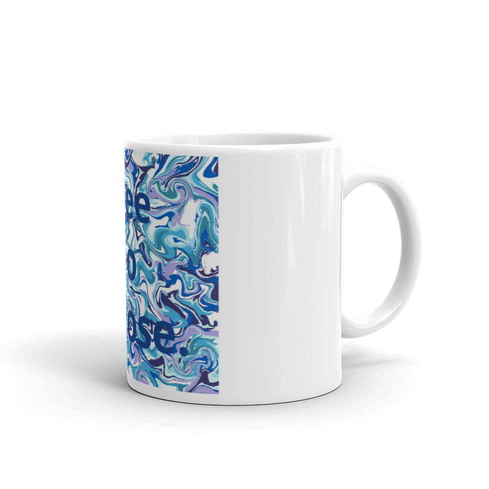 White glossy mug