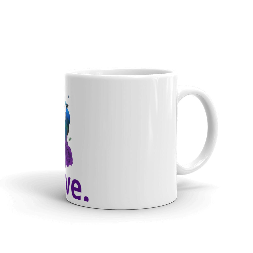 White glossy mug