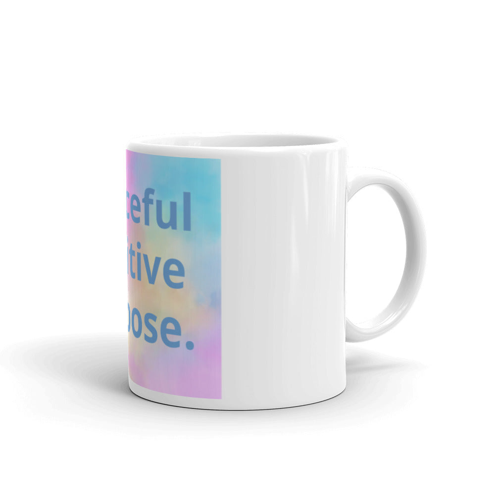 White glossy mug