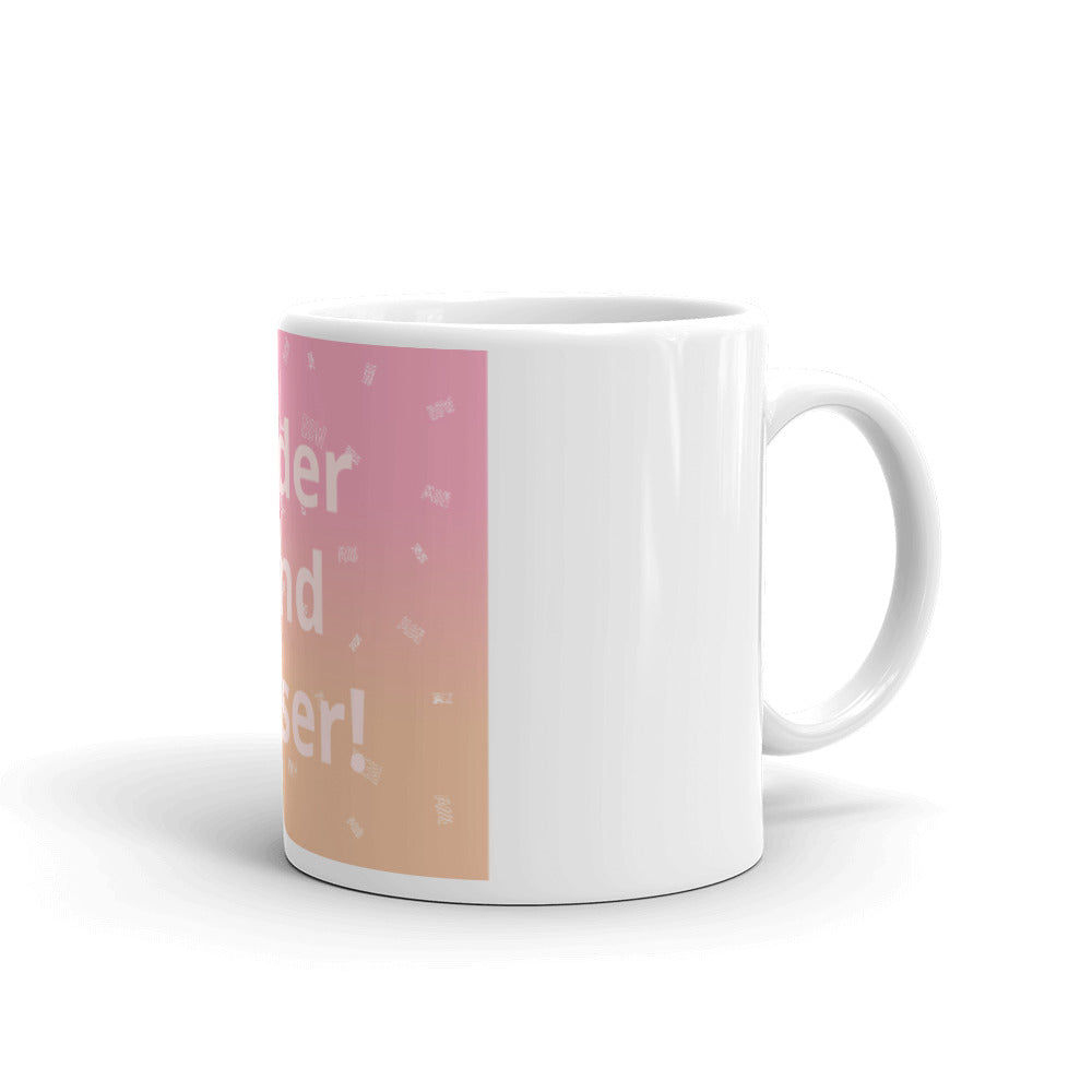 White glossy mug