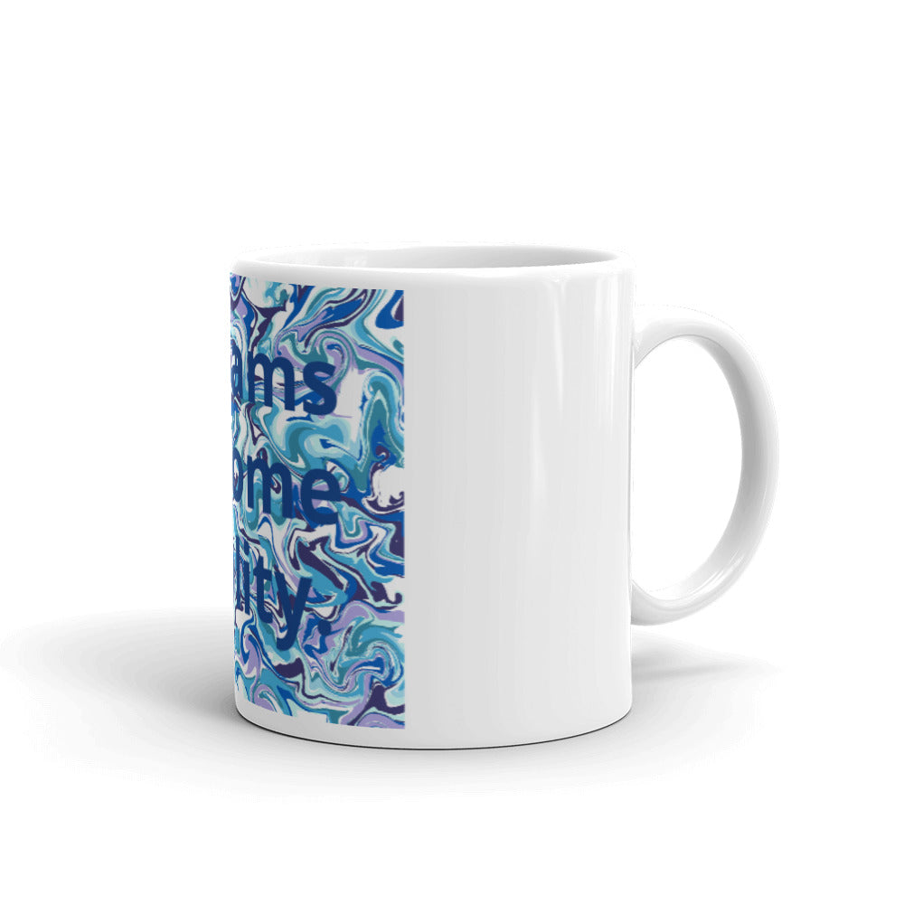 White glossy mug