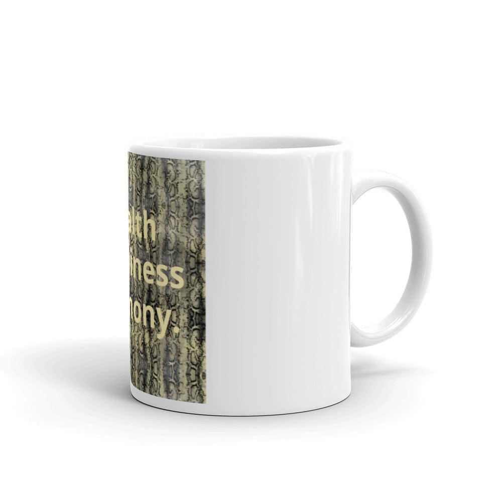 White glossy mug