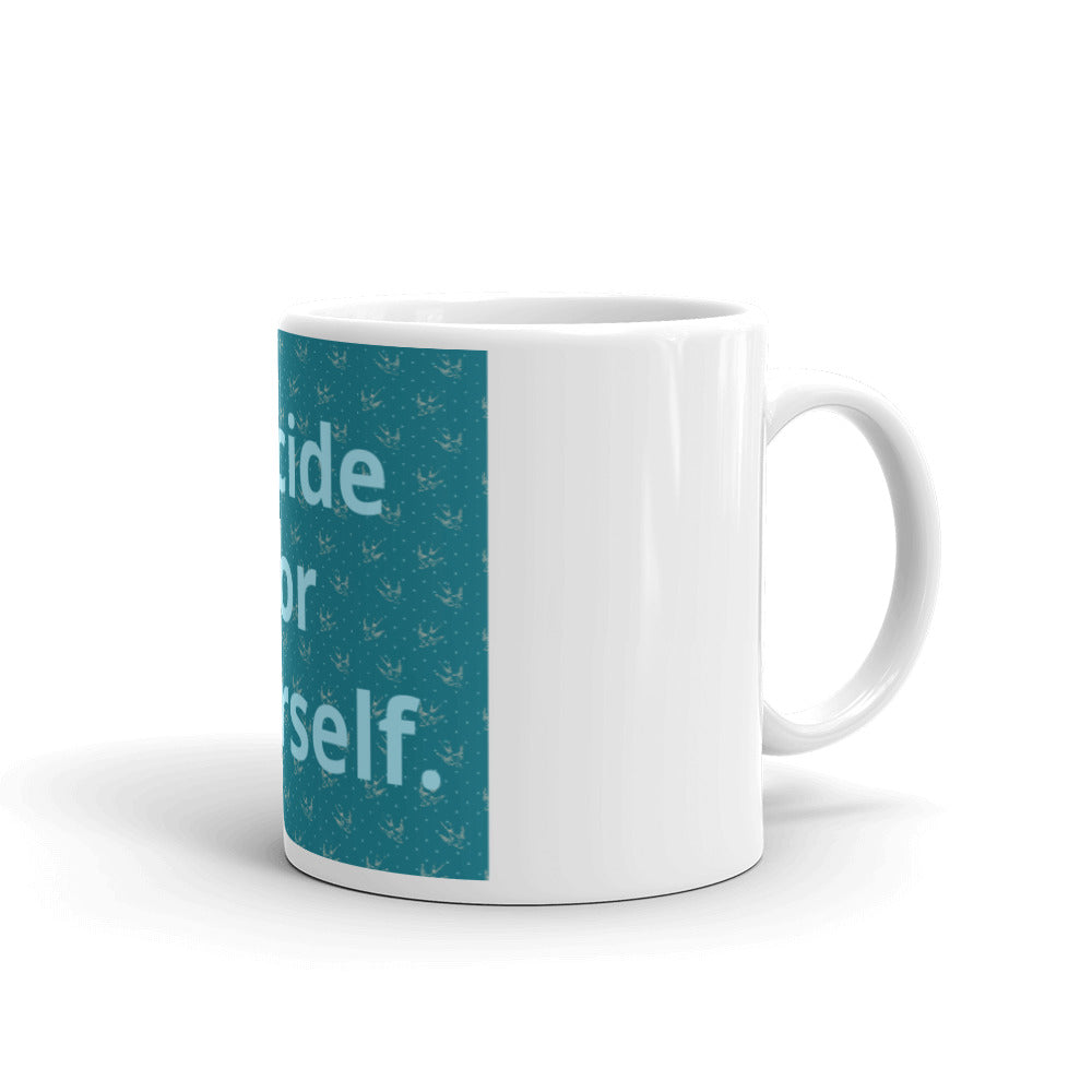 White glossy mug