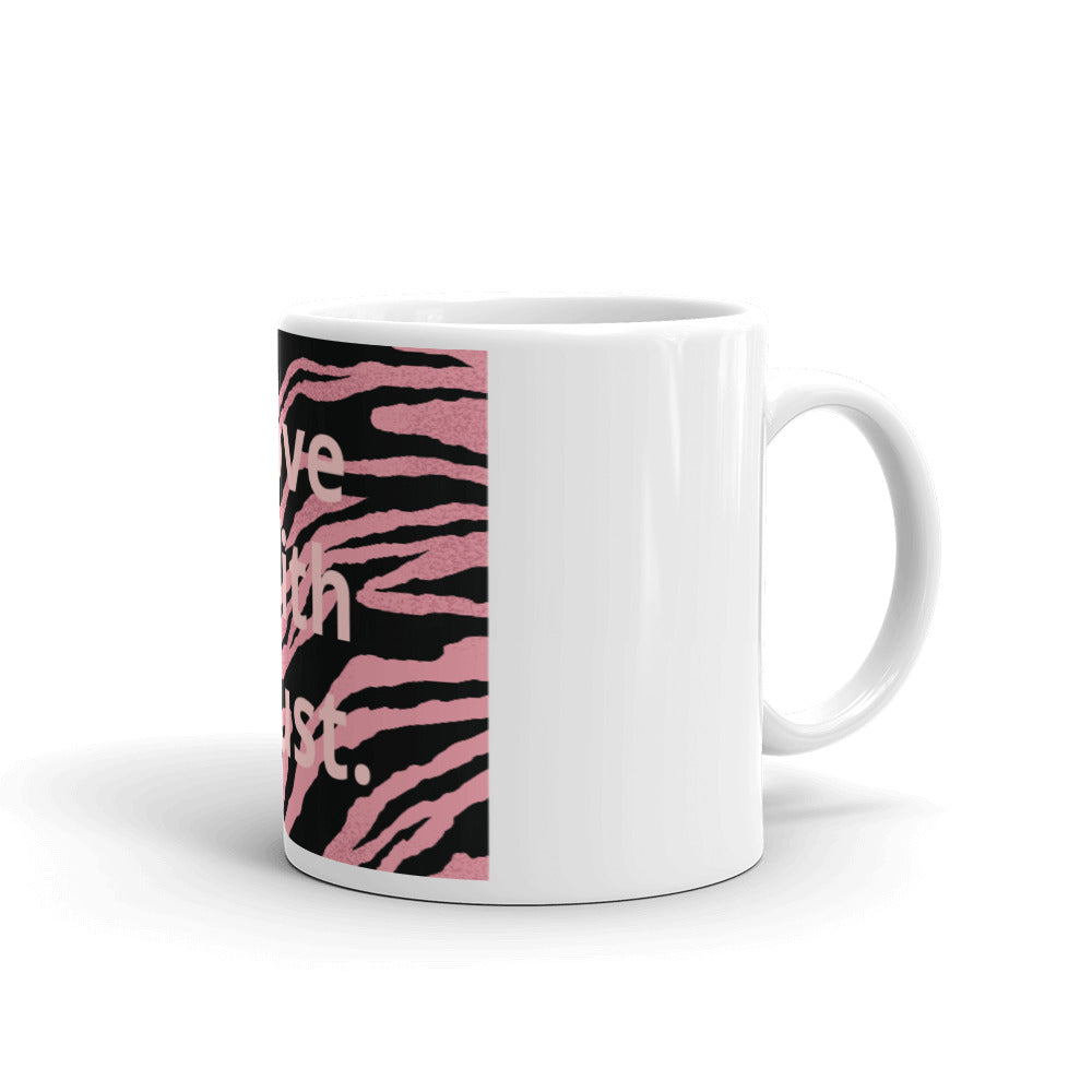 White glossy mug