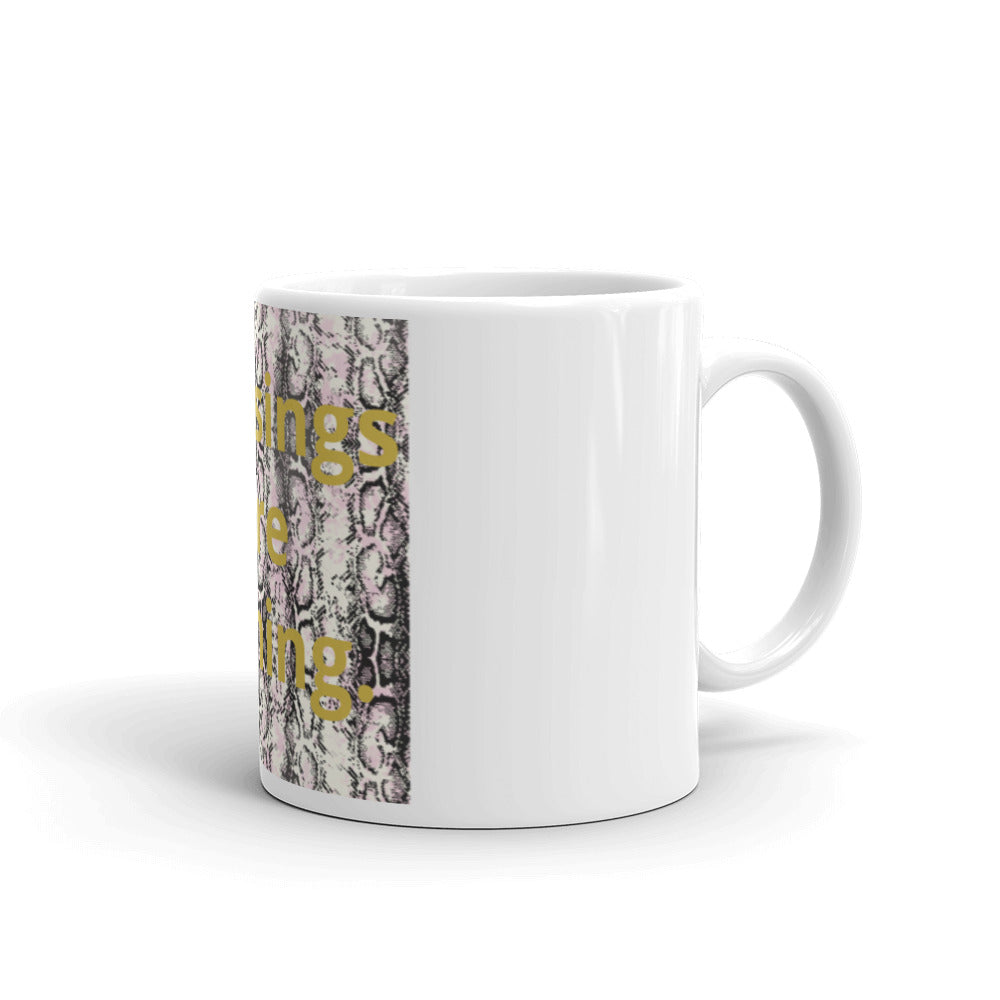 White glossy mug