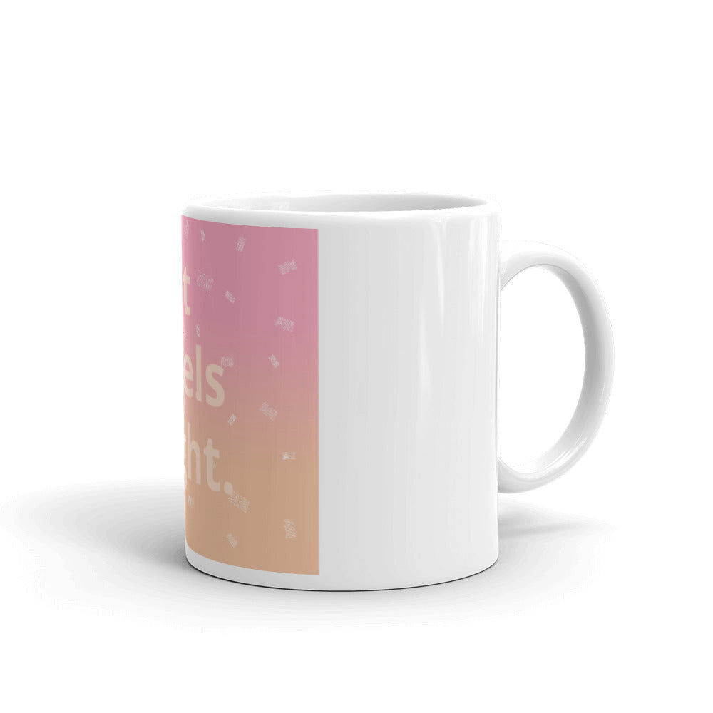 White glossy mug