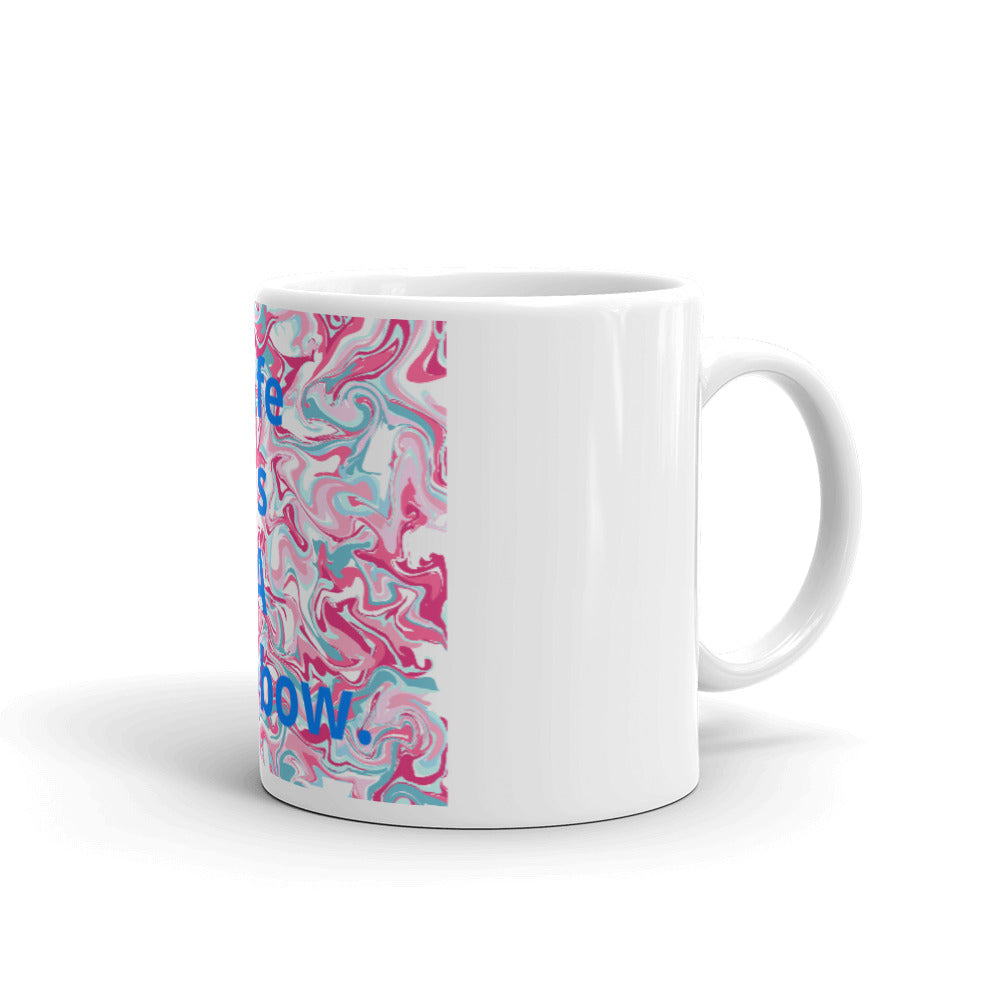 White glossy mug