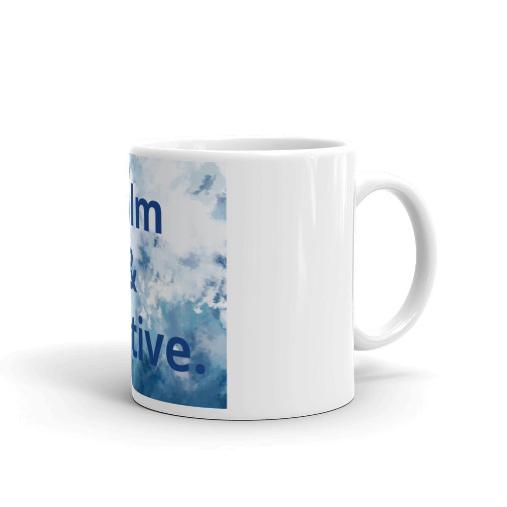 White glossy mug