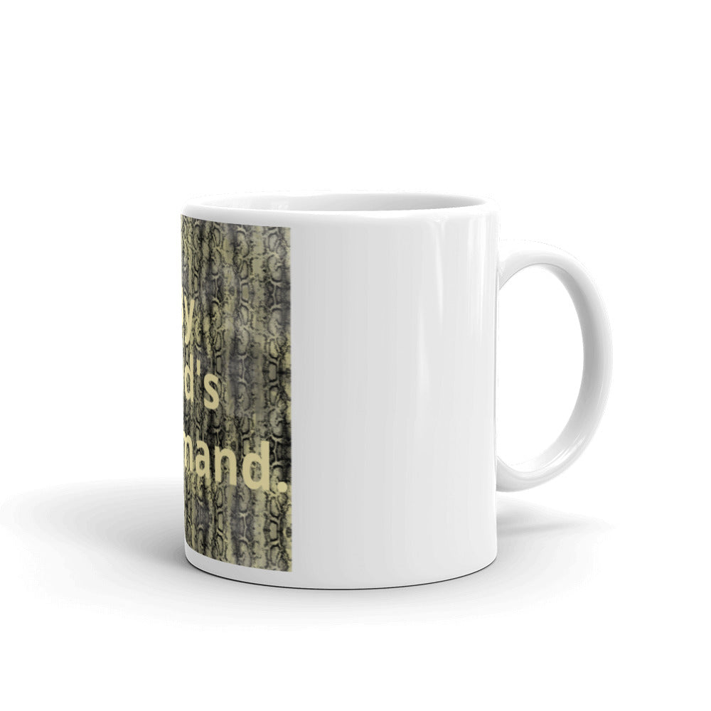 White glossy mug